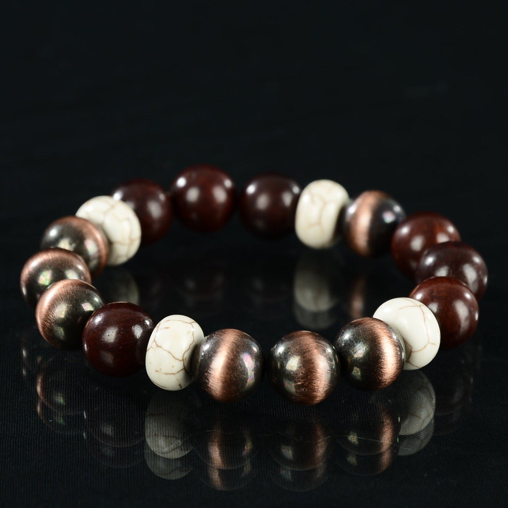 Handcrafted wood bead bracelet.  Made to order. 